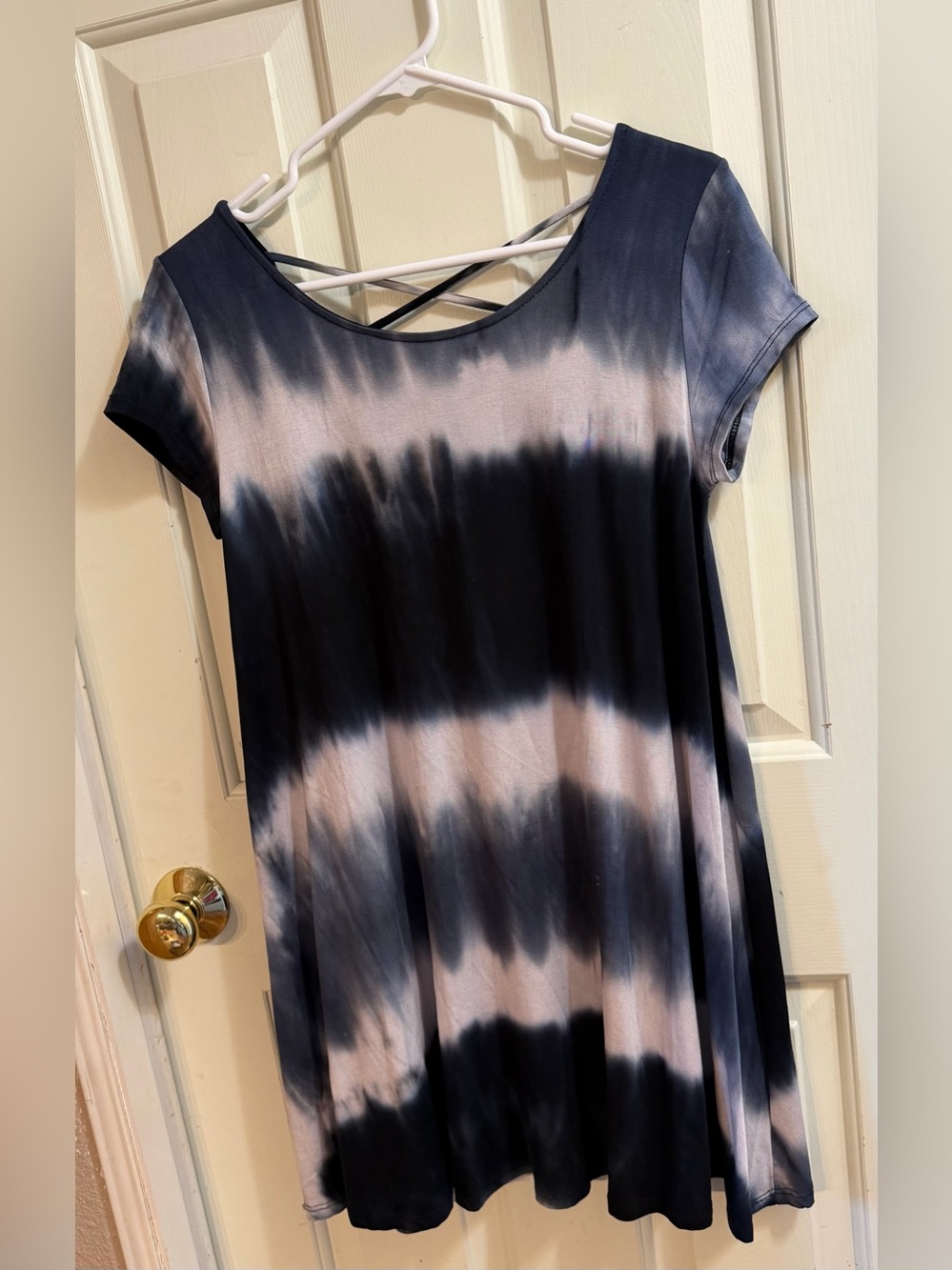 Rolla Coster Tie-Dye Short Sleeve Swing Mini Dress | M